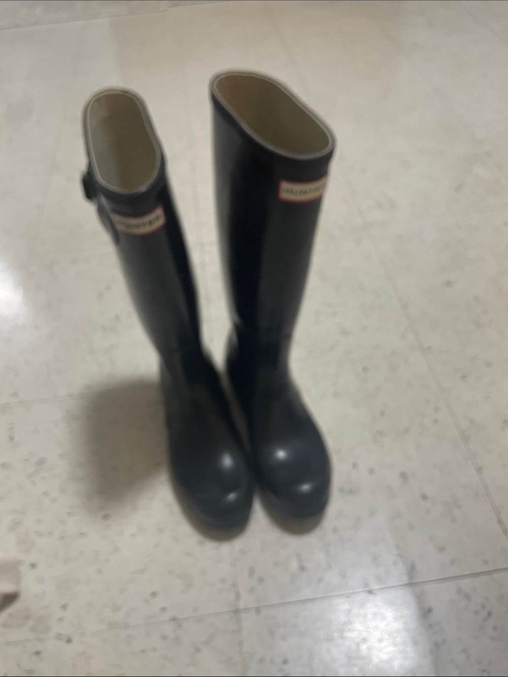 Hunter Black Tall Rain Boots